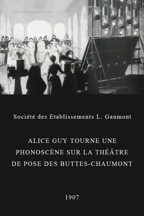 Alice Guy Films a 'Phonoscène' in the Studio at Buttes-Chaumont, Paris photo