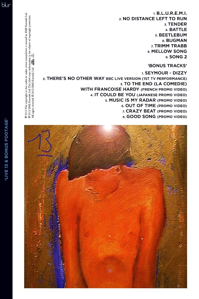 Blur: Live 13 & Bonus Footage photo