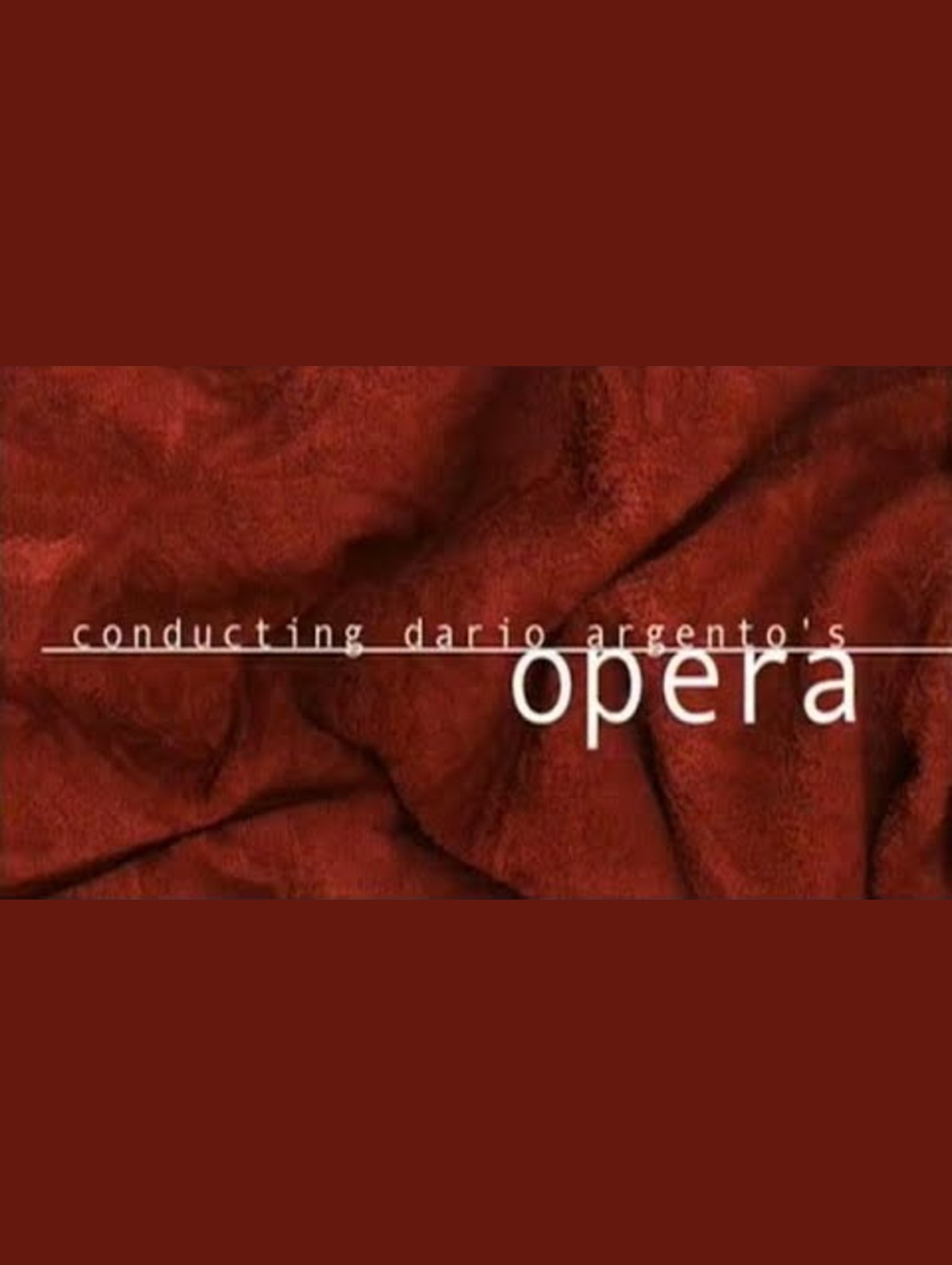 Conducting Dario Argento's 'Opera' photo