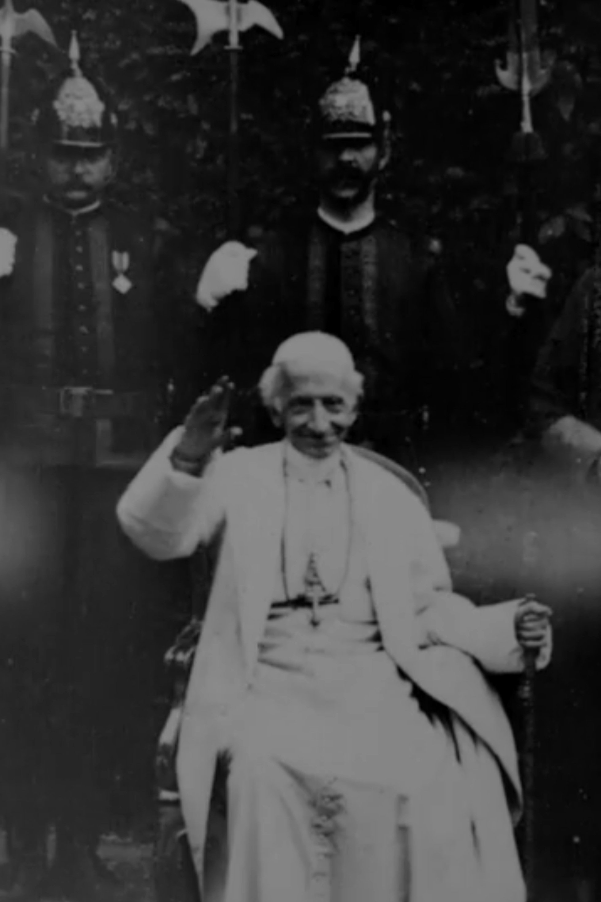 Pope Leo XIII Being Seated Bestowing Blessing photo