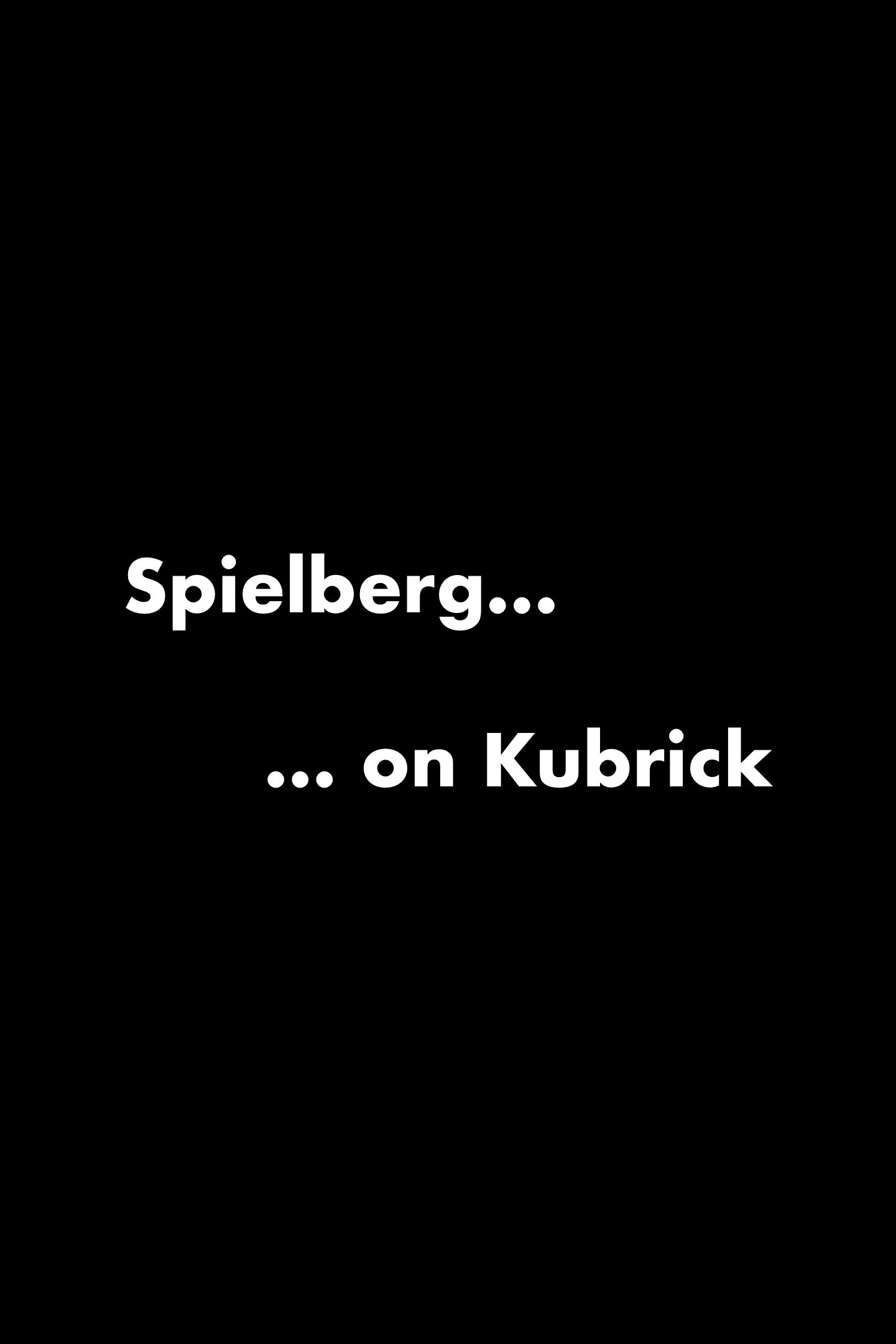 Spielberg on Kubrick photo